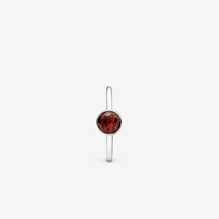 Bague Pandora Bague Goutte Pierre De Naissance 191012GR Rouge