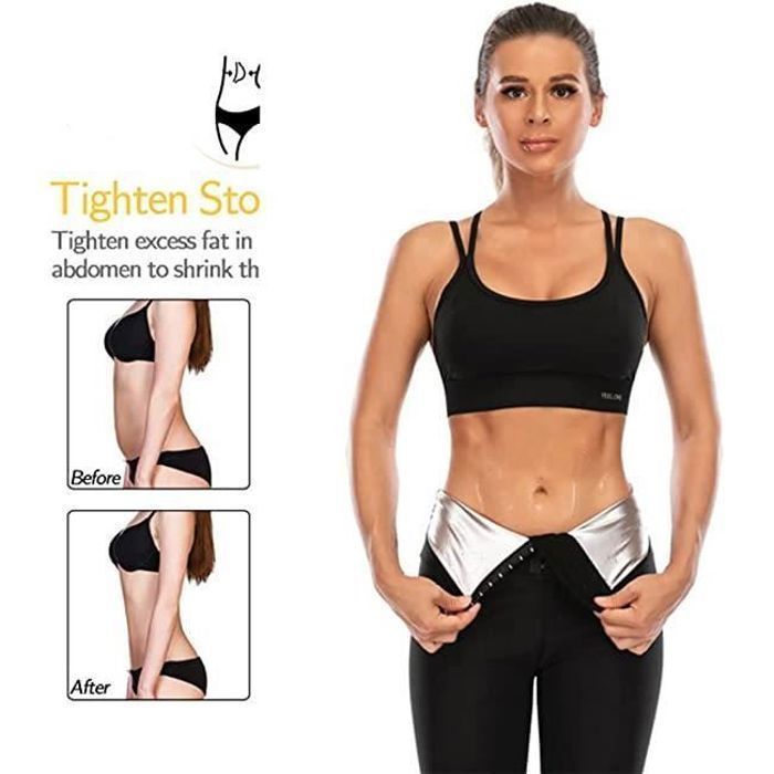 Legging Sudation Femmes Sport Taille Haute Noir - Fitness Jogging