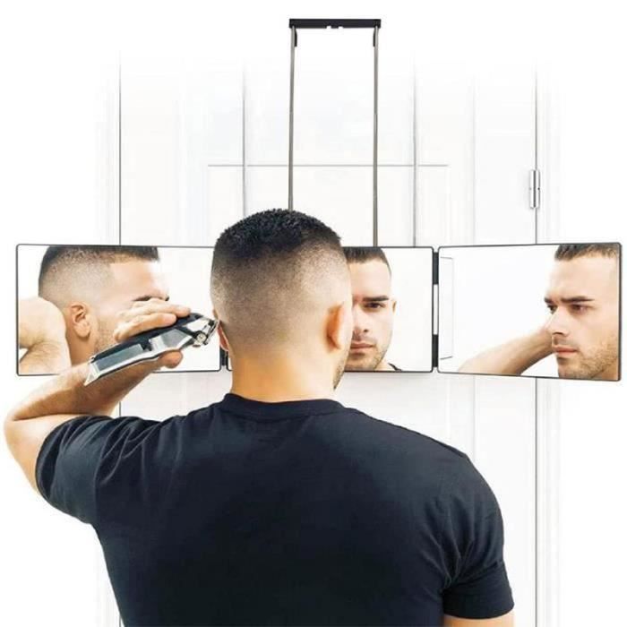 Miroir Maquillage Lumineux, Miroir 360° Coiffure-Self Cut Mirror, Miroir de  Maquillage LED, Miroir 3 Faces Barbier Supports Ha[168] - Cdiscount Maison