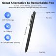 TiMOVO Stylet Remarkable 2/1 Pen EMR Numérique avec Gomme Sensibilité 4096,Stylet de Tablette pour Remarkable,Wacom,Boox,Galaxy,S-2