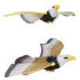 VGEBY Répulsif d'oiseaux lumineux suspendu aigle avec musique effaroucheur d'oiseaux volant-2