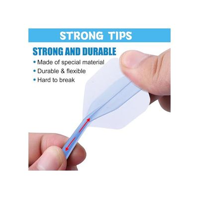 CATOR 12 Pcs Ailettes de Fléchettes avec Tiges, ailettes pour