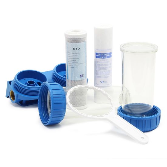 bloc charbon actif et cl/é Naturewater NW-BR10B2 filtre double 32.89mm cartouche polypropyl/ène 1