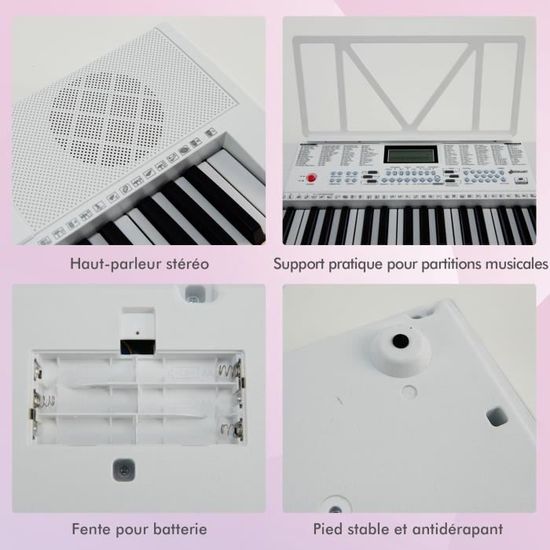 DREAMADE Piano Numérique 61 Touches, Clavier Electrique avec Ecran