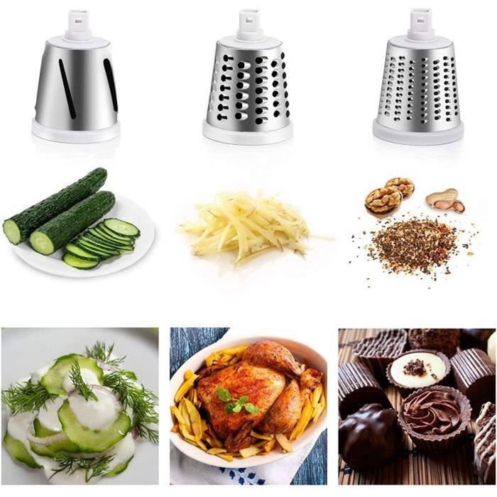 Adierim Râpe De Cuisine Pour Légumes Avec 3 Lames De Tambour, Râpe