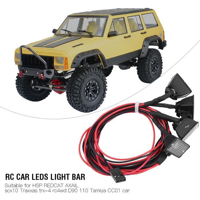 VINGVO Barres de toit RC Barre de toit RC avec lumières LED Kit de porte-bagages de