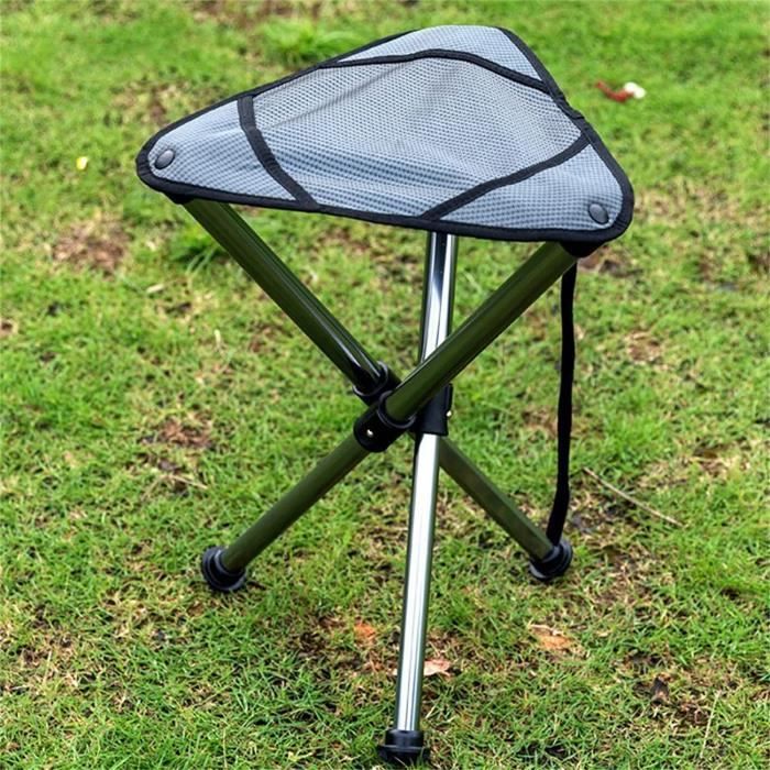 Chaise Pliante Trépied Camping – Tabouret Triangle Léger – Pliable – Neuf