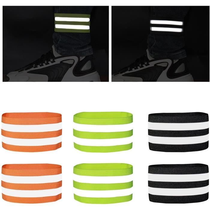 Sécurité Nuit Fluorescent Lot 8 Bandes Réfléchissantes Feirdhoo - Vert Fluo Pour Vélo Sécurité Pinces à Pantalon Cyclisme