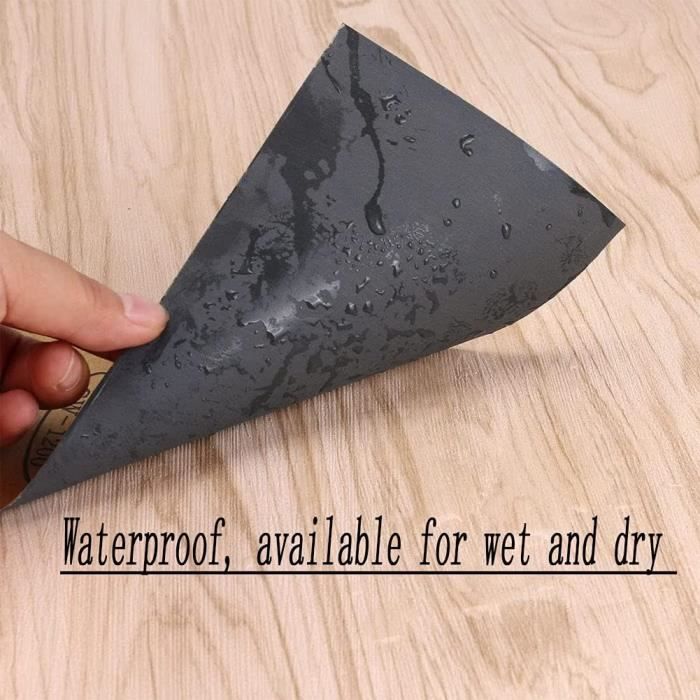 Lot De 14 Papiers Abrasifs, Grain 120 à 3000, Papier De Verre Sec Et Humide, Résistant à L'eau, Assortiment De Papier Abrasif Pour Le Ponçage Du Bois, Du Métal Et Du Polissage