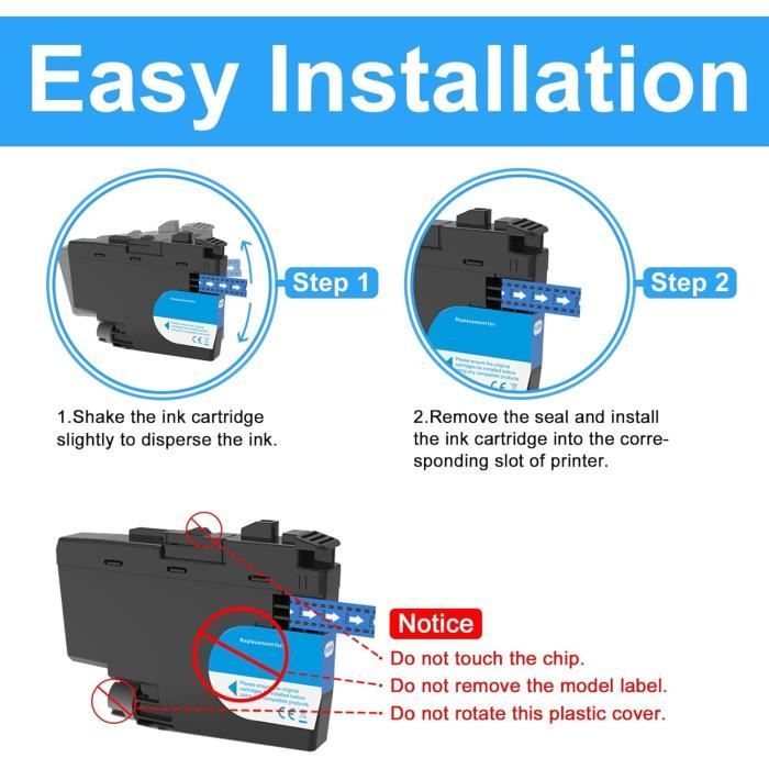 OINKWERE LC-424 Tintenpatronen 4er-Pack - Kompatibel Für Brother DCP-J1200W Drucker