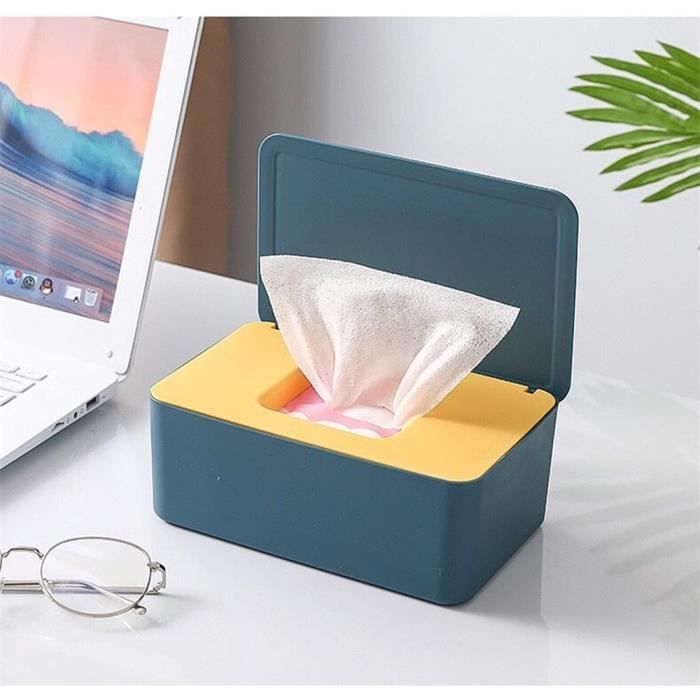 Distributeur Lingettes PP Boîte à Mouchoirs Hermétique Lectorias | Distributeur Lingettes Avec Couvercle | Rangement Hygienique Blanc Boîte Lingettes Hermétique
