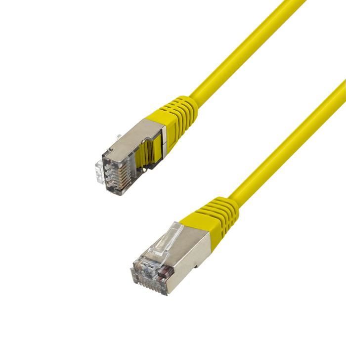 Câble Réseau CAT 5e UTP 10m Jaune Avec Fiches RJ45 | Compatible Gigabit 10/100/1000 Mbit | Pour Box Internet, PC, TV