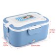 1.5L 12V boîte à repas chauffante boîte à lunch Portable pour Voyager (Bleu)-3