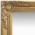 🥔6392Magnifique Haute qualité- Miroir mural style baroque pour Salon ou Salle de Bain ou Dressing Maison50x120 cm Doré-3