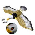 VGEBY Répulsif d'oiseaux lumineux suspendu aigle avec musique effaroucheur d'oiseaux volant-3