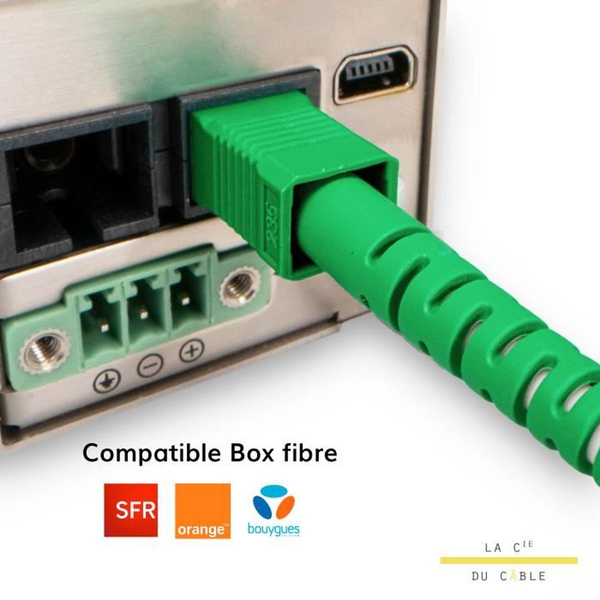 SFR box fibre Bouygues Télécom BBox 10m SC-APC pour Orange Livebox Linéaire FB122H Câble fibre optique SC-APC 
