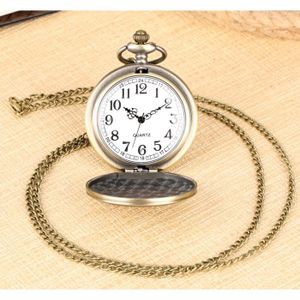 Chaîne montre gousset bronze double Albert-T homme et femme