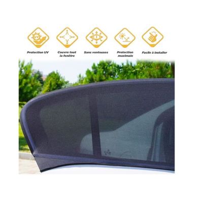 2 PCS Rideau pare soleil fenêtre de voiture en maille anti-uv  anti-moustique pour la plupart des voitures(55*110cm) - Cdiscount Auto