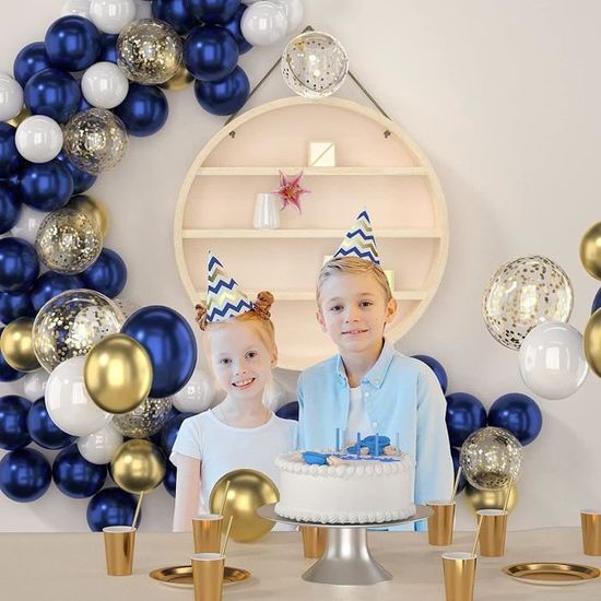 1st Anniversaire Baby shower Vichy Bleu Anniversaire Ballon Arch Kit Décoration