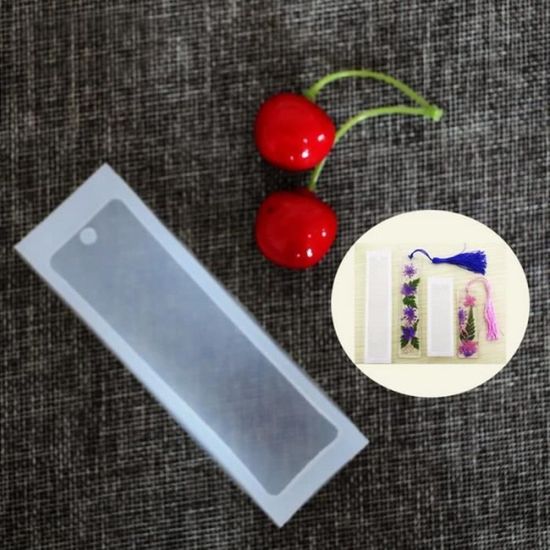 Lot 110 Moules Résine Époxy Marque-Pages 10 Moules Silicone + 100 Pompons Colorés