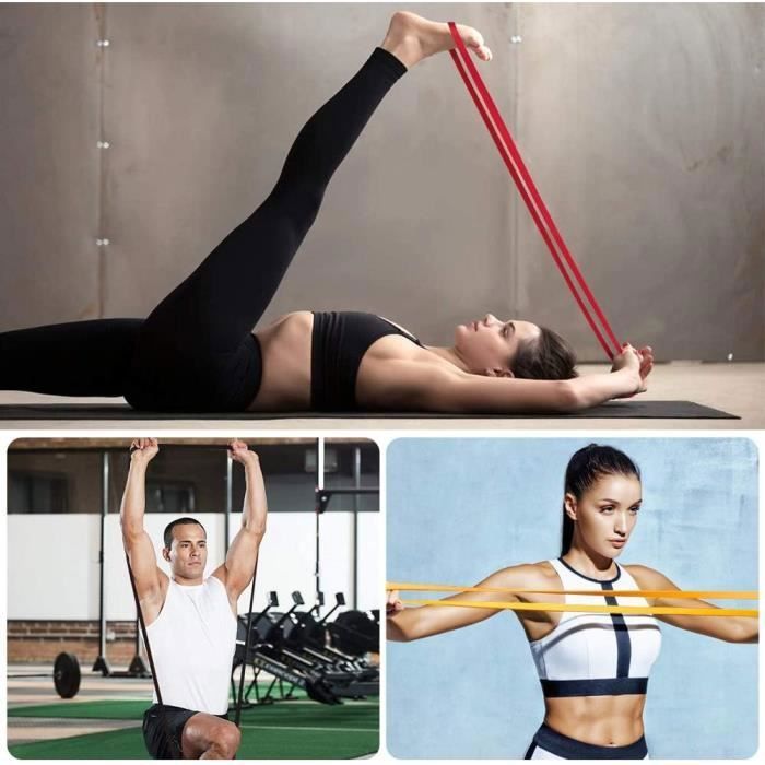 Lot De 3 élastiques De Musculation Vivezen - Fitness, Pilates