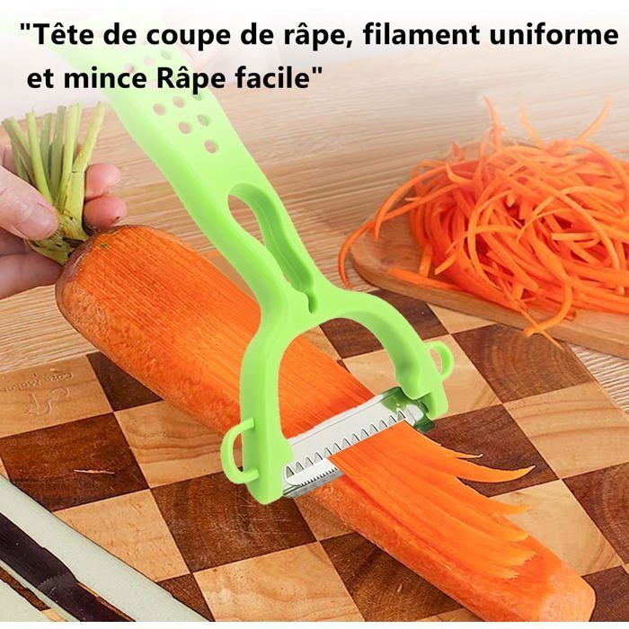 2-en-1 Râpe éplucheur En Acier Inoxydable – Multi-outil Pour Cuisine, Robuste Et Facile