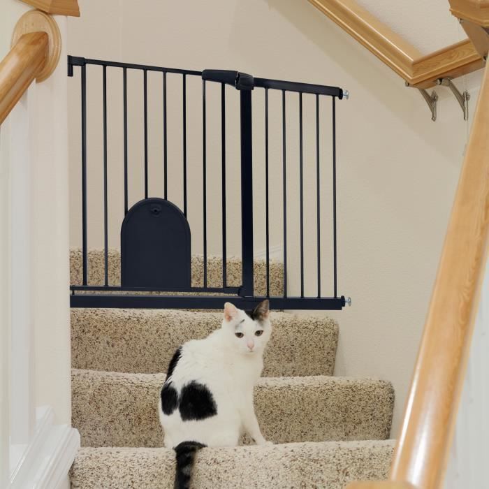 Barrière De Sécurité Pour Escalier/porte 180x78 Cm - Sans Perçage, Portable - Pour Chien, Chat, Enfant - Installation Facile