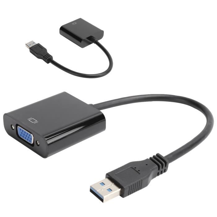 Convertisseur USB 3.0 vers HDMI et VGA 1080p double sortie