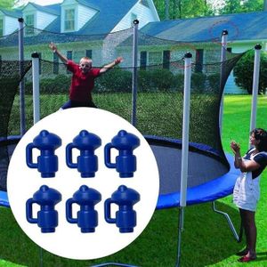Lot De 6 Bouchons De Poteau Pour Trampoline – Bleu, Diamètre 1,5 Pouce, Avec Vis Incluses