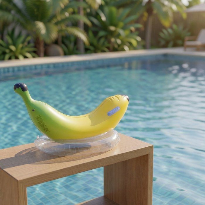 Banane Gonflable Géante – 174 Cm – Bouée Jaune Pour Piscine Et Plage – Accessoire Déco Fête Hawaiienne – Photobooth