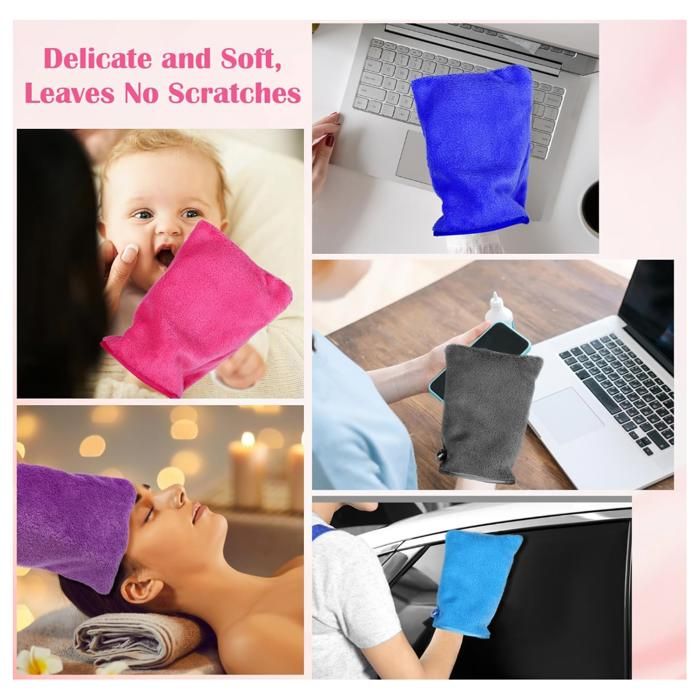 Ensemble de gants de toilette verts, gants de toilette en tissu éponge, gants de toilette pour enfants, gants de toilette pour bébés, réutilisables et durables - France