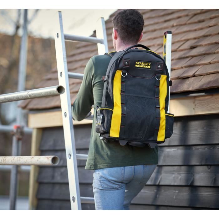 STANLEY FATMAX Sac à Dos Porte-Outils à Roulettes 1-79-215 Sac en Nylon  Ultra Résistant Sac en Nylon Ultra Résistant