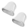 2X Tuyau D'Échappement de Connecteur D'Adaptateur de Fenêtre pour Plaque de Kit de Climatiseur Portable Blanc