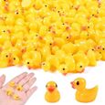 100 Mini Canards En Résine Jaune – 1,7 Cm, Figurines Pour Aquarium, Jardin, Maison De Poupée, Déco Bricolage, Lot De 100