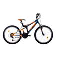 Vélo VTT ELEMENT - ELEMENT - FSP 24x390" - Cadre Acier - 18 Vitesses - Orange/Noir-0