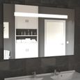 Miroir de salle de bain ELEGANCE 120x80 cm - éclairage LED et interrupteur sensitif - Blanc - CREAZUR-0