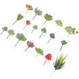 18pcs beaux polyvalents artificiels hebdomadaires succulents fleur-plante artificielle - fleur sechee vase - coupe - fleur-0