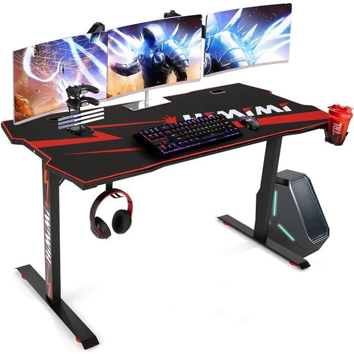 Himimi 60 Bureau Gaming 152 X 71 X 76cm Ergonomic Bureau Gamer Bureau Gaming Pc Gaming Desk Informatique Table De Jeu Pour Burea Achat Vente Meuble Informatique Himimi 60 Bureau