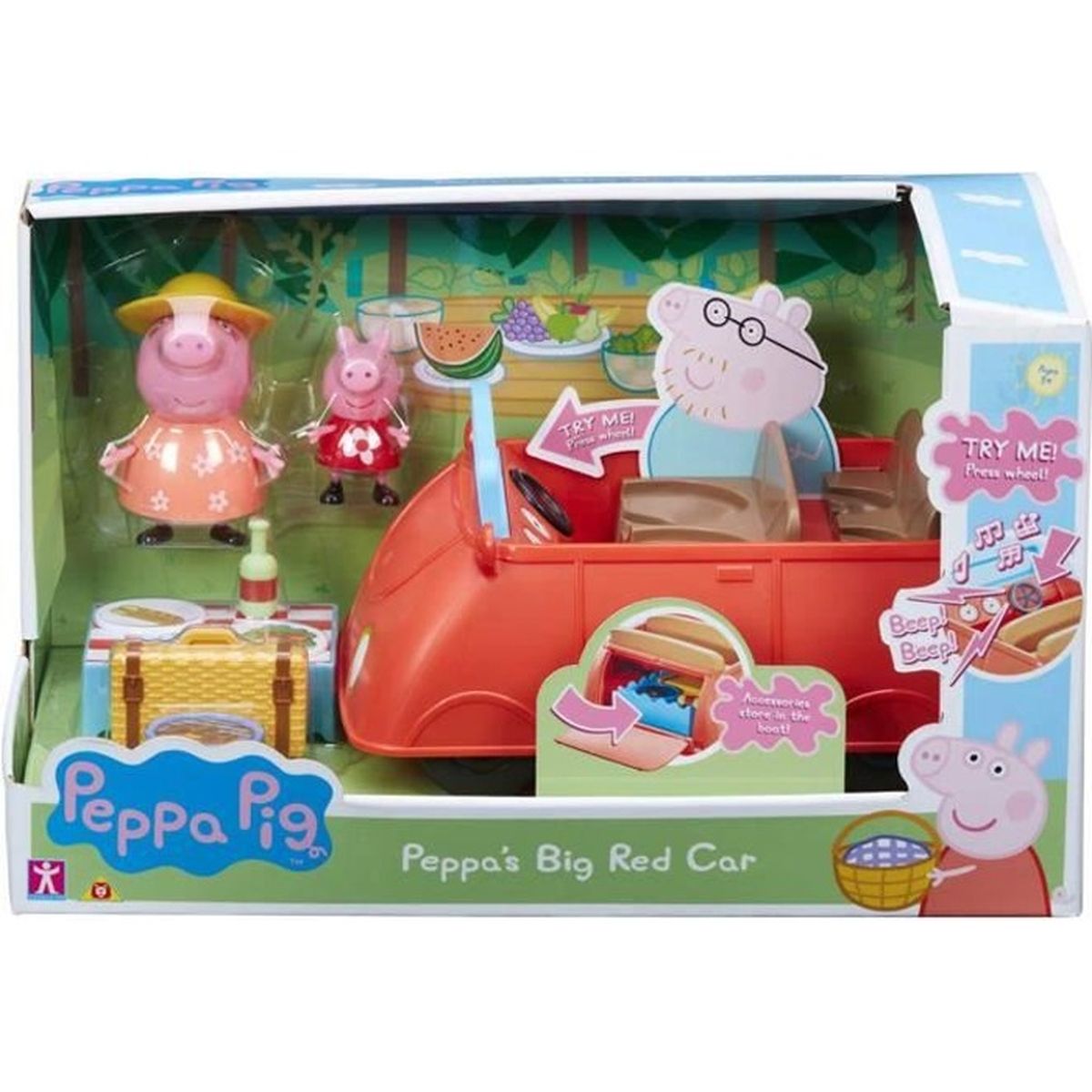 Peppa Pig Big Red Car Avec Sons Et Accessoires Achat Vente Figurine Personnage Cdiscount