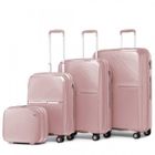 BRITISH TRAVELLER Set de 4 Valises de Voyage (36/55/67/76cm) Rigide en Polypropylène Légere à 4 roulettes avec Serrure TSA Ensembles de Bagages, Nue