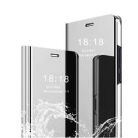 coque Huawei P30 Pro ,Cover + Verre trempé Flip Clear View Translucide Miroir Cover Standing 360°Housse étui antichoc Cover Bu