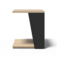Table d'appoint ALBI chêne clair et noir - TEMAHOME - Design contemporain