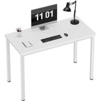 Bureau d'ordinateur NEED - Table d'étude 100x60 cm - Blanc