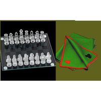 Ensemble d'échecs en verre MIELIMON 32 pièces