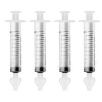 Irrigateur nasal à 4 seringues pour nouveau-nés en bas âge, nettoyant nasal sûr avec embout d'aspiration nasale en silicone (4pcs)