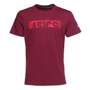 asics t shirt homme rouge