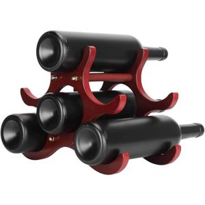 Casier à vin en bois - WOOPSO - 6 bouteilles - 34x34x6 cm - Design incurvé - Structure robuste - Stable et durable