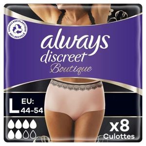 FUITES URINAIRES LOT DE 4 - ALWAYS - Discreet Culottes Crèmes Plus 