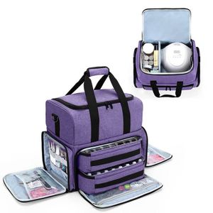 TROUSSE MANUCURE Boite Rangement Vernis à Ongles Double Couche - Co