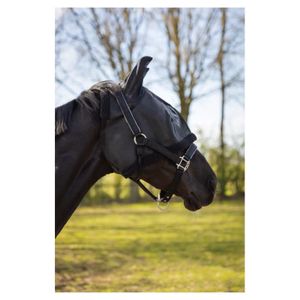 FILET DE PROTECTION Masque anti-mouches pour cheval avec oreilles et contours BR Equitation - noir - Full